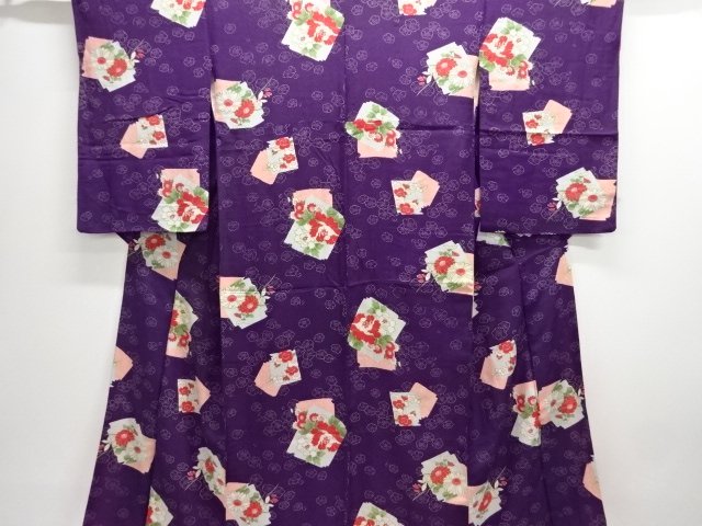 JAPANESE KIMONO / ANTIQUE KIMONO / FLOWER